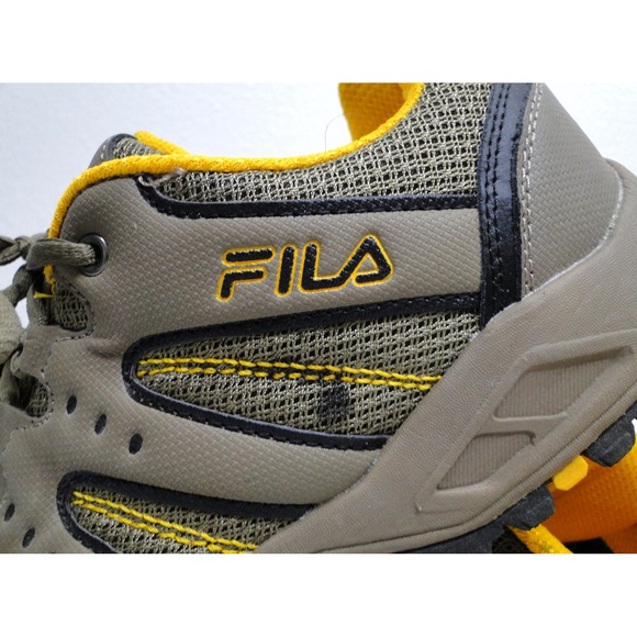 Fila Men Trail Hiking Shoes Olive Tan Yellow Low Top Sneakers 1SH40083-246 Sz 13 main image 13